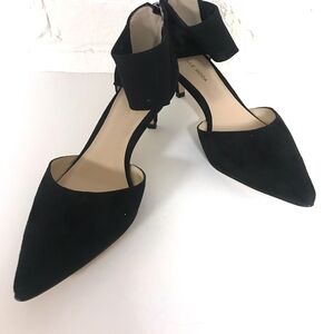 Pelle Moda Black Heels with Ankle Tie